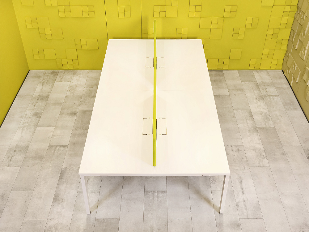 Комплект офисной мебели стол с тумбой  Vitra ЛДСП Белый Швейцария  ГКБ3-04026