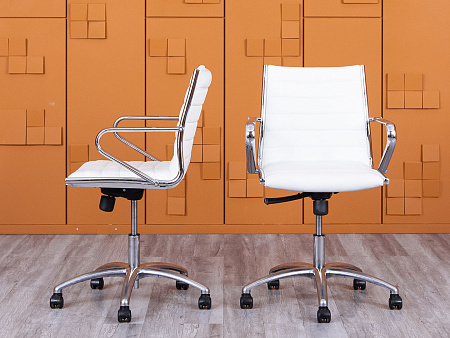 Офисное кресло руководителя  Sitland  Кожа Белый   (КПКБ-27062)