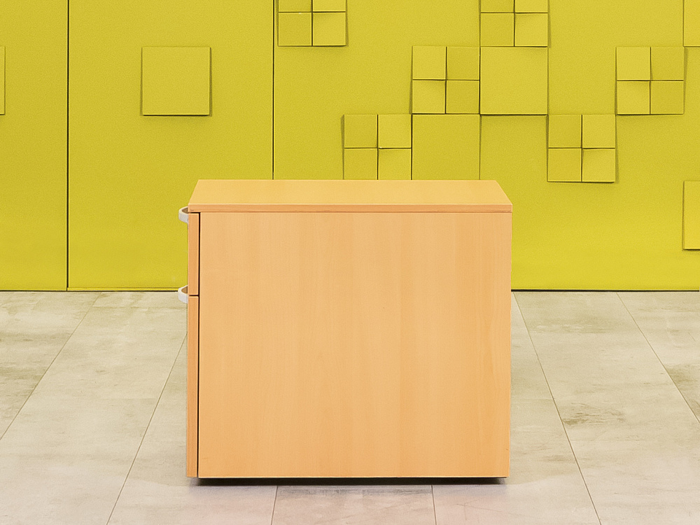Офисная тумба выкатная Steelcase 420x590x520 ЛДСП Бук 2 ящика Импорт_ТВ2ЯВ2-260923