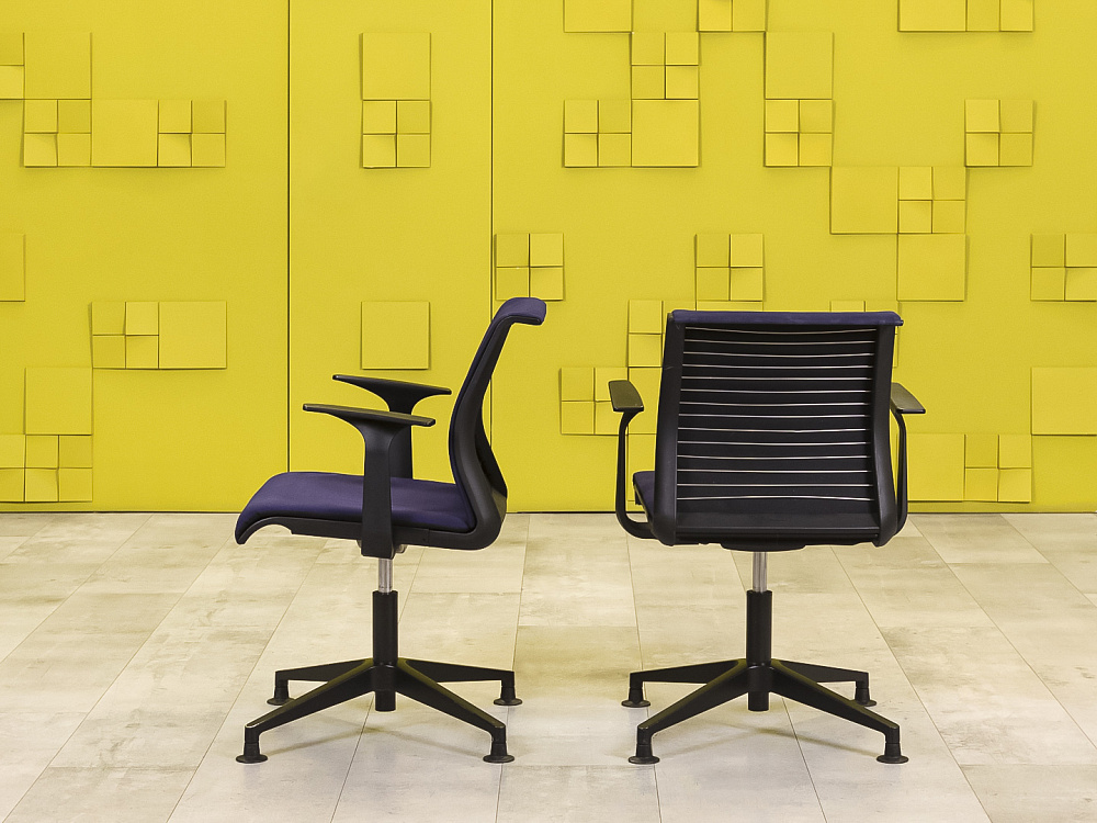 Конференц кресло для переговорной  Steelcase Ткань Синий Германия  КНТН-12026