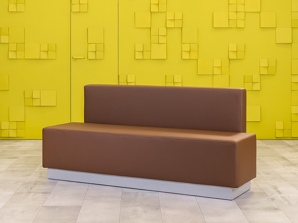 Офисный диван 1790x590 Экокожа Коричневый Россия_ДНКК-170524