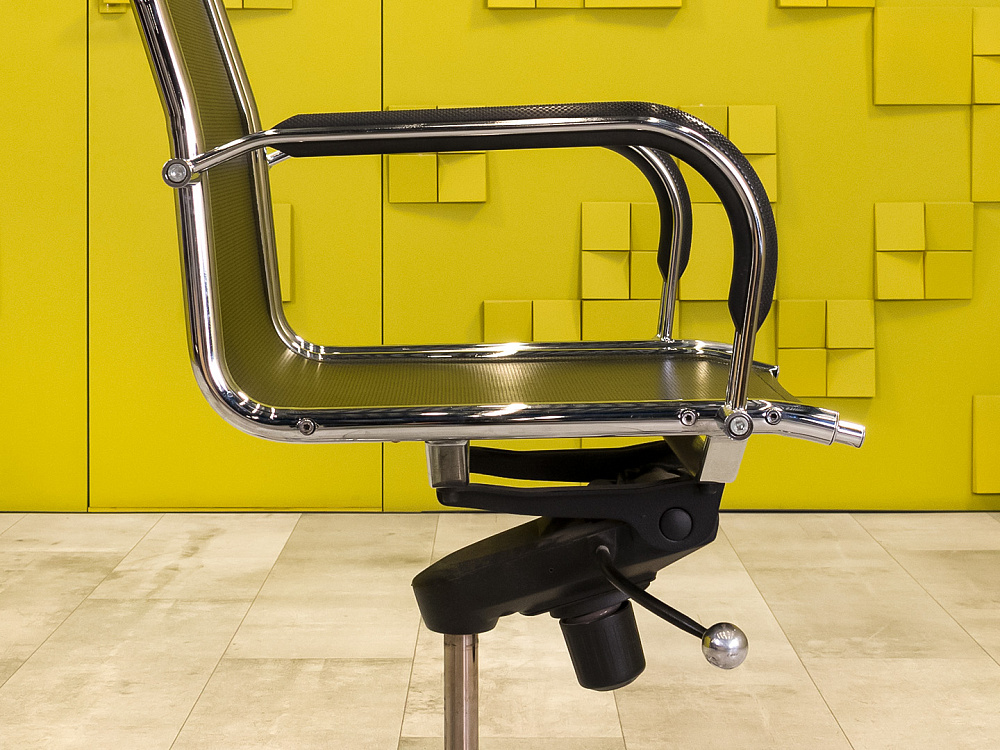 Офисное кресло руководителя на колесах Sitland Экокожа Чёрный Италия_КРКЧ-120924