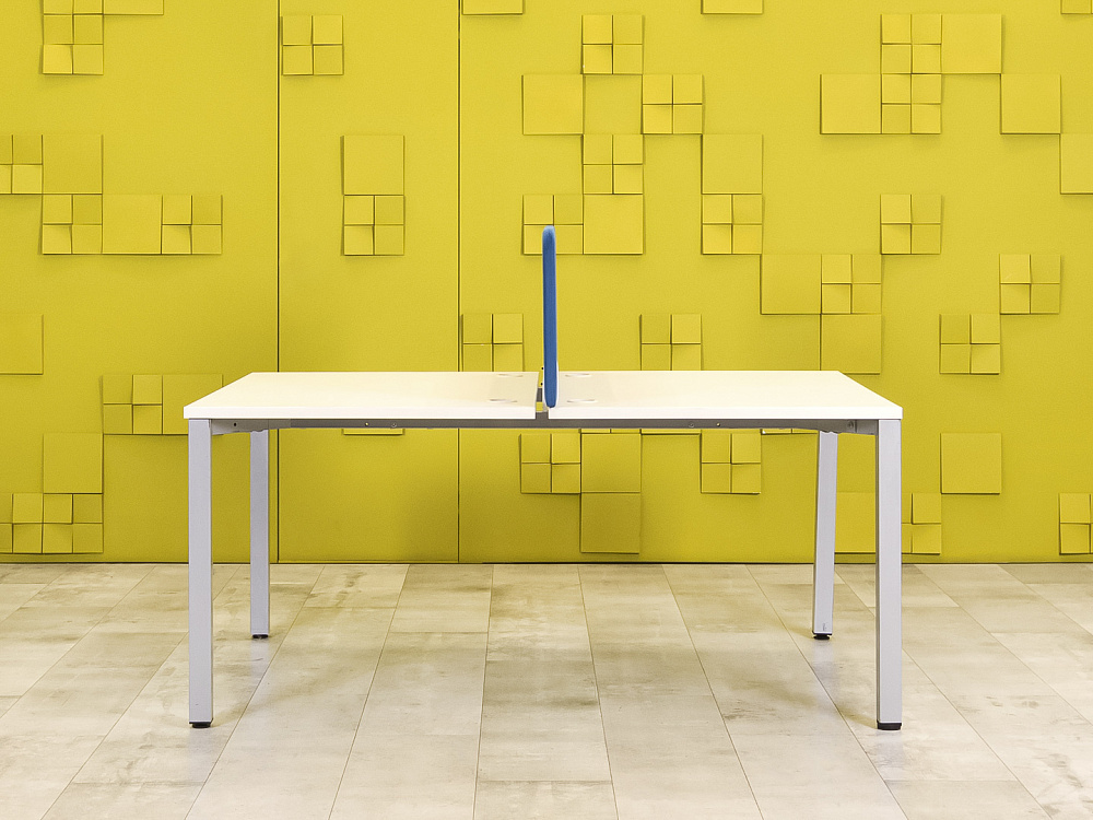 Комплект офисной мебели стол с тумбой  ЛДСП Белый  ГКБ-26115