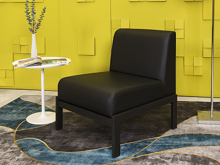 Мягкое кресло Лофт Сандра Кожзам Чёрный Россия  КНКЧ-18036