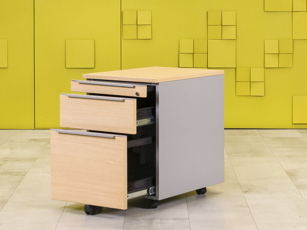 Офисная тумба выкатная  HAWORTH ЛДСП Зебрано США  ТВ3ЯЗ-29105