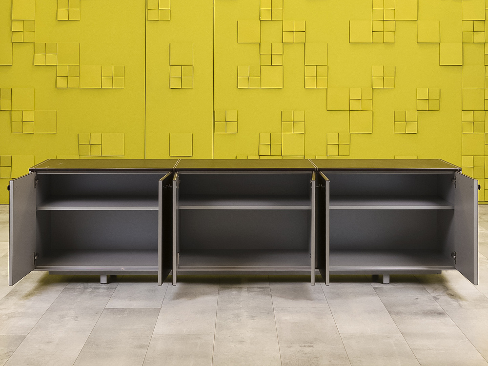 Тумба греденция Кожа Коричневый  ГРЕ-25036