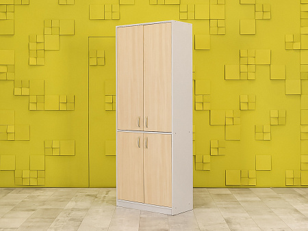 Шкаф для документов офисный ЛДСП Клен Россия  ШД4ДВ-17125