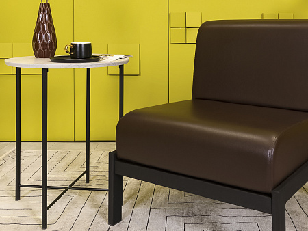 Мягкое кресло Лофт Сандра Кожзам Коричневый Россия  КНКК-18036