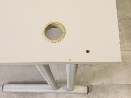 Офисный стол прямой ЛДСП Серый  СППС-01125