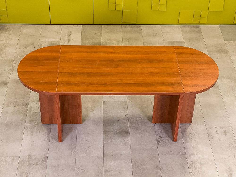 Офисный стол для переговоров 2000x800x750 ЛДСП Вишня Россия_СГОШ-200624