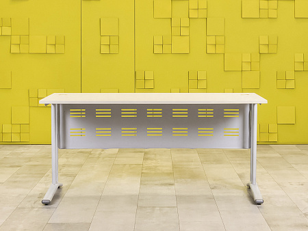 Офисный стол прямой ЛДСП Серый  СППС-01125