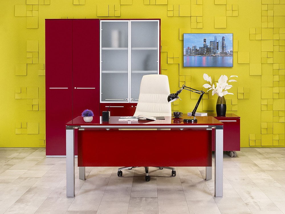 Кабинет руководителя ЛДСП Красный Италия_КРК-100424