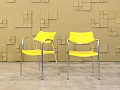 Конференц кресло для переговорной на ножках AMAT-3 Пластик Жёлтый Испания_КНПЖ-060823