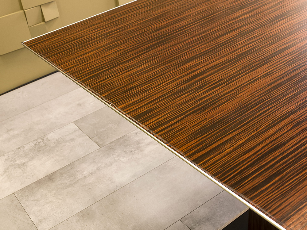 Офисный стол для переговоров Ego 2400x1200x760 ЛДСП Зебрано Италия_СГПЗ1-271123