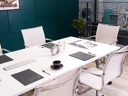 Офисный стол для переговоров Herman Miller 2000x1000x730 ЛДСП Белый США_СГПБ4-260923