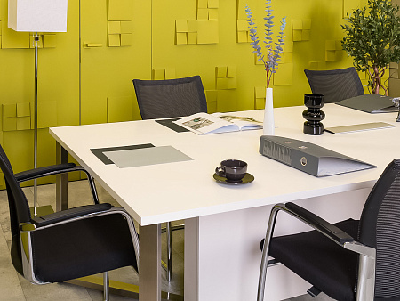 Офисный стол для переговоров LAS 2800x1180x750 ЛДСП Белый Италия_СГПБ-270424