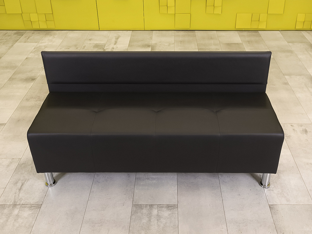 Офисный диван Экокожа Чёрный Россия  ДНКЧ-27115