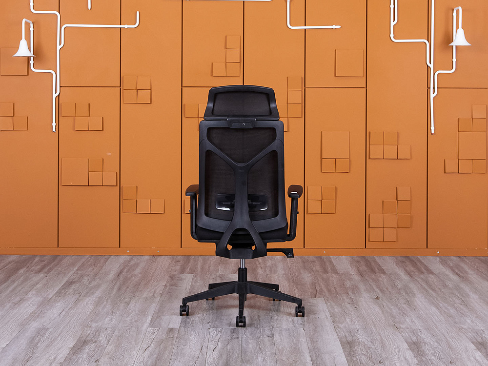 Офисное кресло руководителя   Сетка Черный   (КРСЧ-25075)