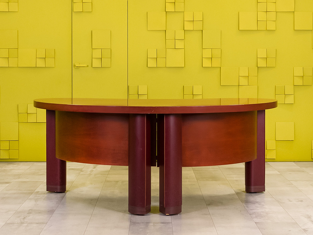 Стол для руководителя 1900x1100 ЛДСП Вишня Россия_СРЭШ4-130524