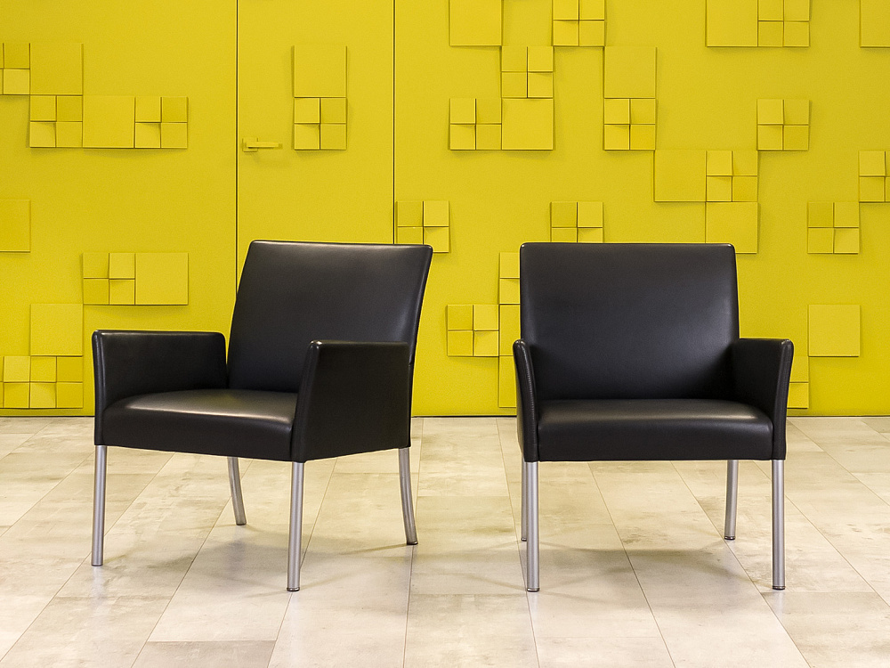 Комплект из 2-х мягких кресел WALTER KNOLL 700x700 Кожа Чёрный Германия_КНКЧК-25051