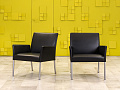 Комплект из 2-х мягких кресел WALTER KNOLL 700x700 Кожа Чёрный Германия_КНКЧК-25051