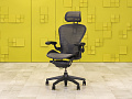 Офисное кресло руководителя на колесах Aeron B Herman Miller Сетка Серый США  КРТС-17035