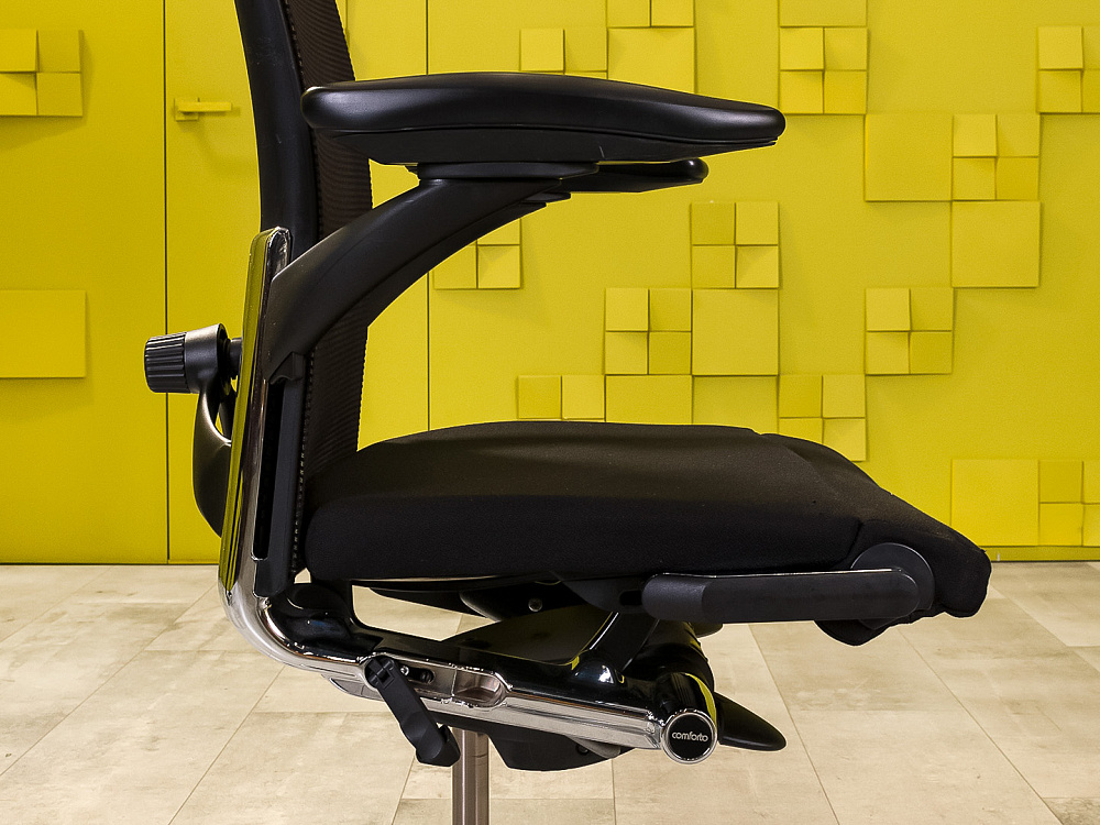 Офисное кресло руководителя на колесах HAWORTH Ткань Чёрный США_КПТЧ1-201123