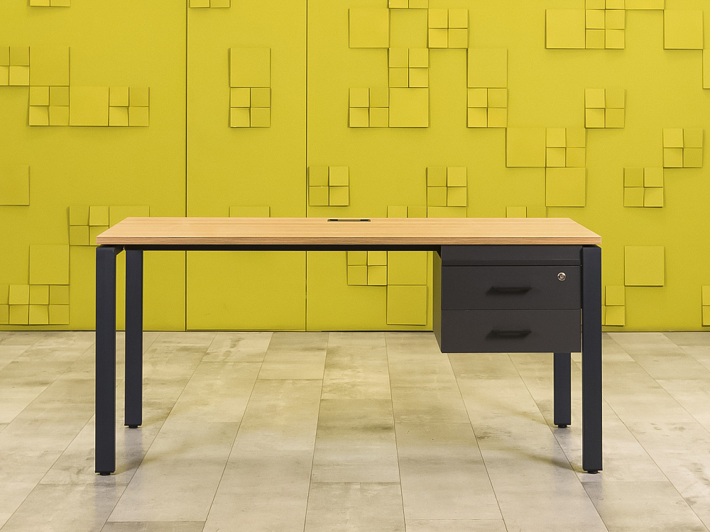 Офисный стол прямой ЛДСП Зебрано  СППЗ1-26016