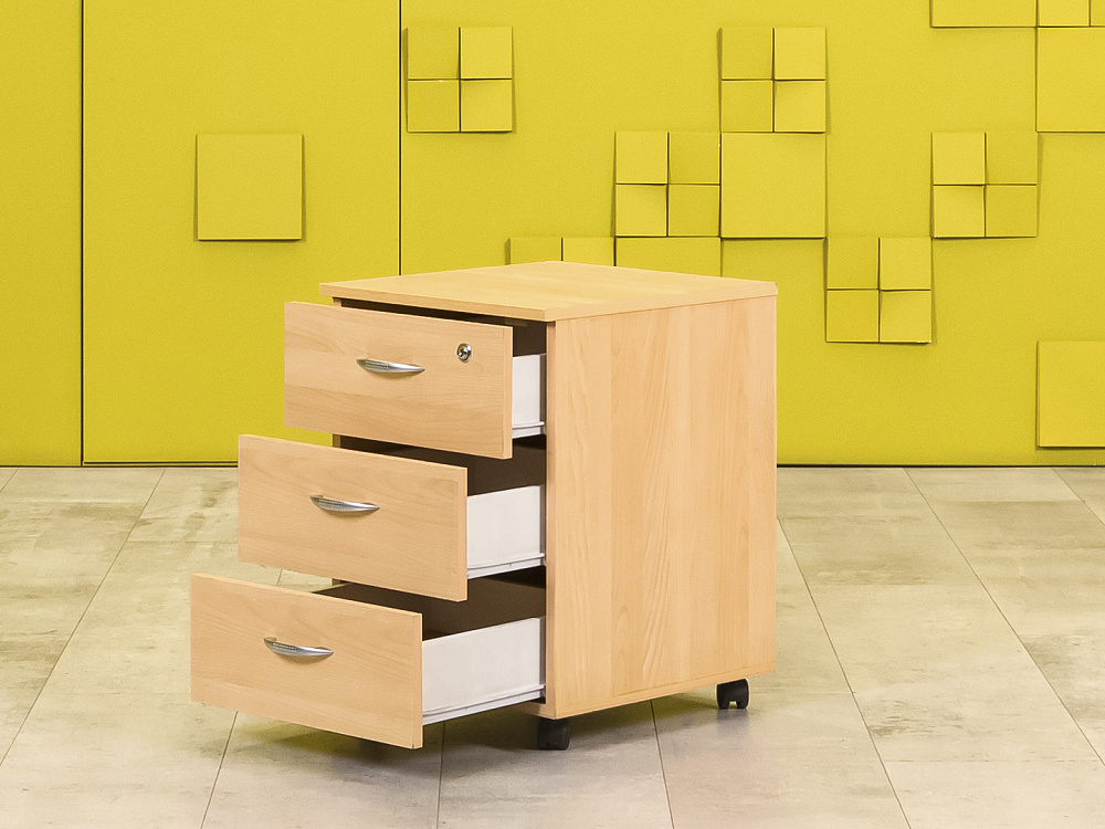 Офисная тумба выкатная ЛДСП Бук  ТВ3ЯВ-30036