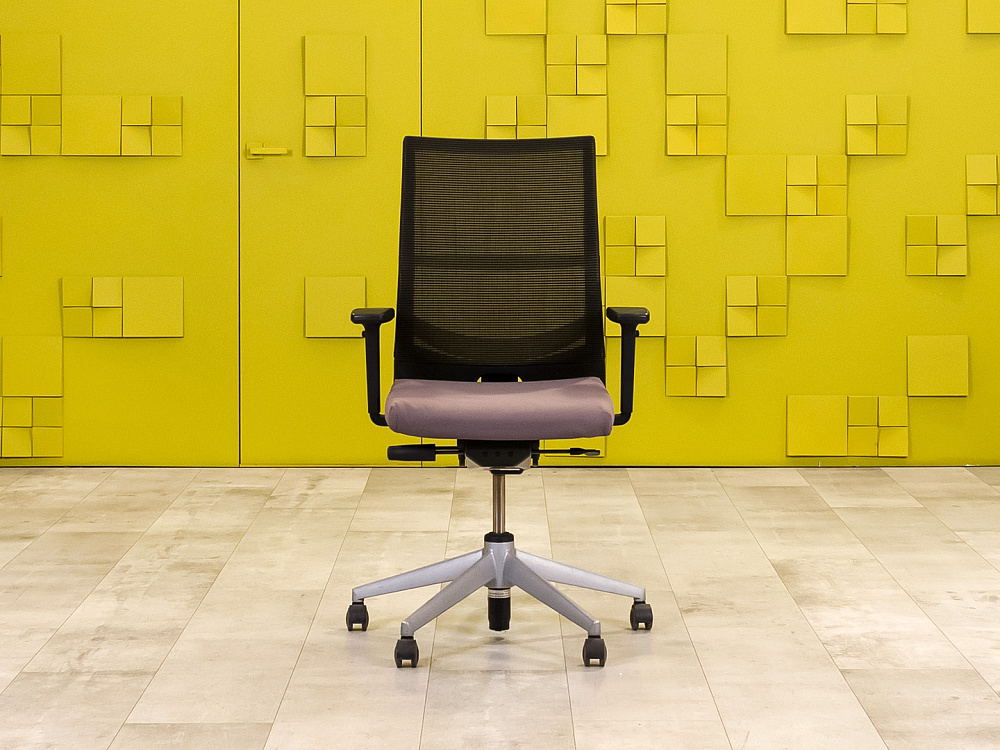 Офисное кресло для персонала на колесах Comforto HAWORTH Ткань Серый США_КПТС-190724