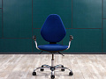 Офисное кресло для персонала на колесах Ткань Синий Импорт_КПТН-270323