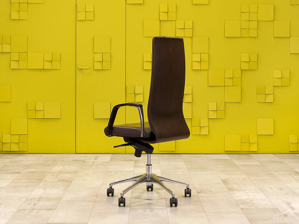 Офисное кресло руководителя на колесах Verona Arte's Кожа Коричневый Италия_КРКК-231224