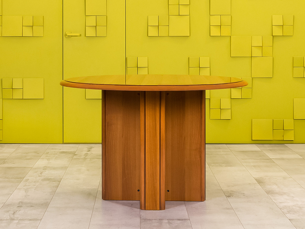 Офисный стол для переговоров CANNES Goodfurniture 1200x1200x760 МДФ Орех Италия_СГКХК-070524