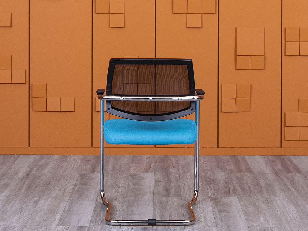 Конференц кресло для переговорной  Синий Сетка    (КДСН1-27025)