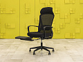 Офисное кресло руководителя на колесах Сетка Чёрный Импорт_КРТЧ6-271023
