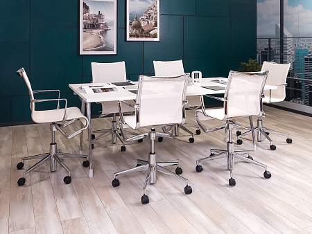 Офисный стол для переговоров Herman Miller 2000x1000x730 ЛДСП Белый США_СГПБ4-260923