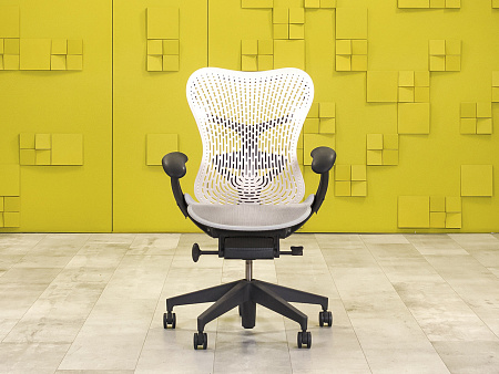 Офисное кресло руководителя на колесах Mirra 2 Herman Miller Сетка Серый США_КРТС-150924