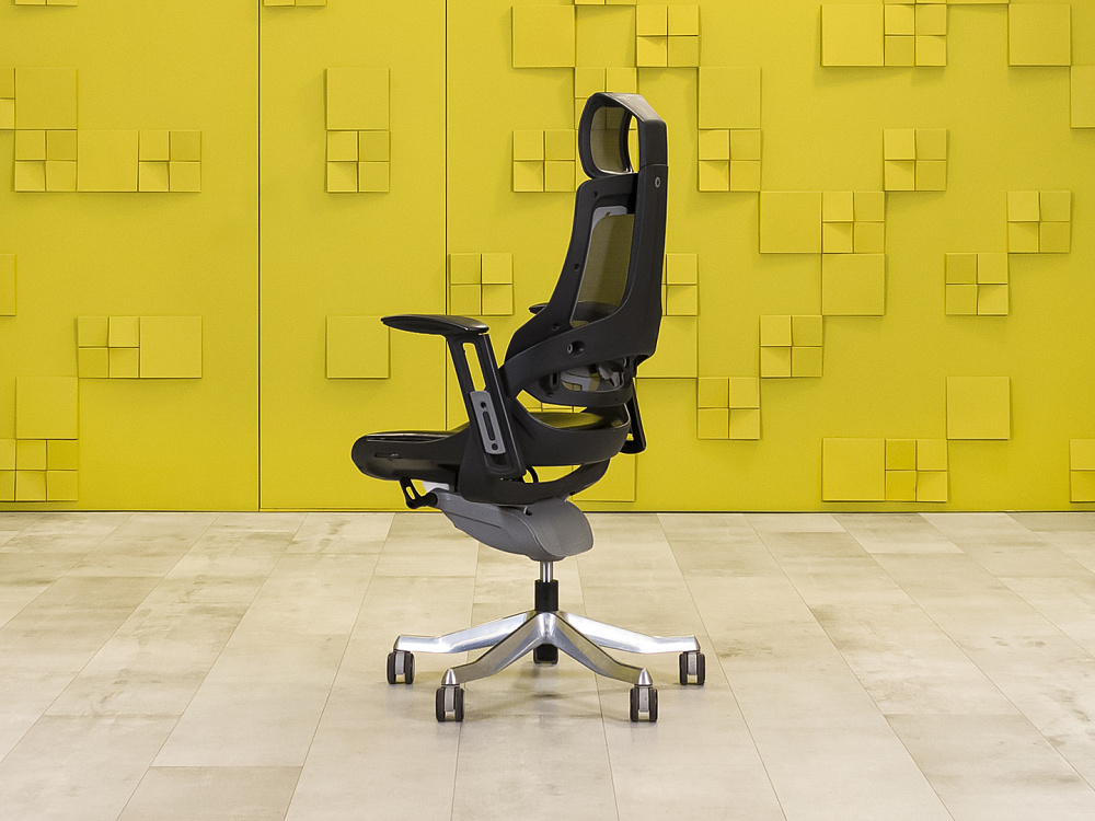 Офисное кресло руководителя на колесах Экокожа Чёрный; Серый Россия_КРКЧ2-250324