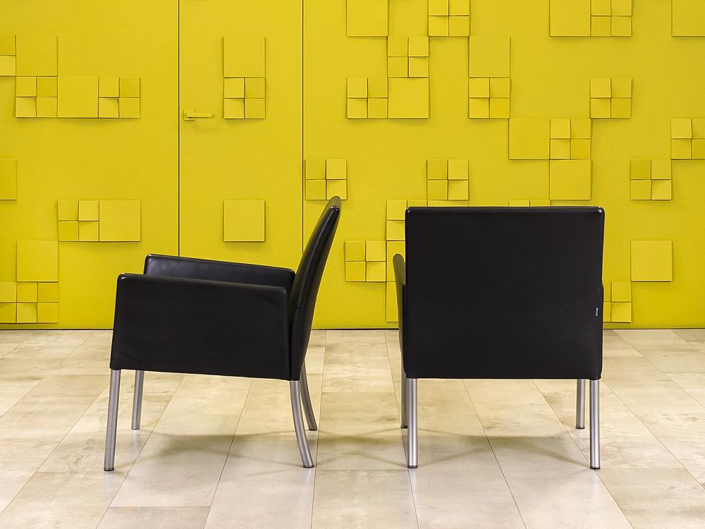 Комплект из 2-х мягких кресел WALTER KNOLL 700x700 Кожа Чёрный Германия_КНКЧК-25051