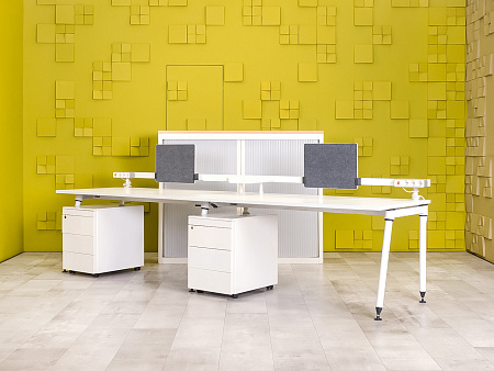 Комплект офисной мебели на 2 человека Herman Miller ДСП Белый США_ГКБ2-111122