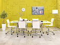Офисный стол для переговоров Herman Miller 2200x1300x740 ЛДСП Белый США_СГПБ3-260923