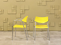 Конференц кресло для переговорной на ножках AMAT-3 Пластик Жёлтый Испания_КНПЖ-060823