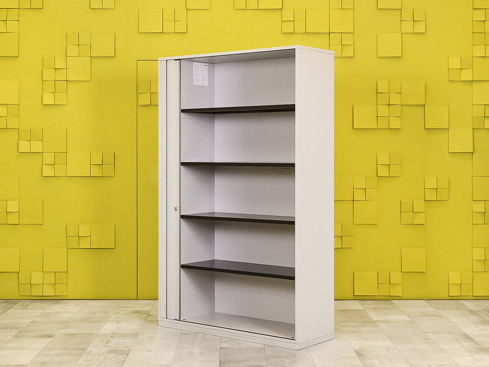 Шкаф для документов офисный  Steelcase ЛДСП Серый Франция  ШД1ДС2-27046