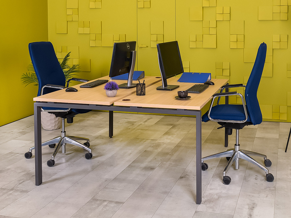 Комплект офисной мебели на 2 человека ЛДСП Дуб Россия_ГКВ1-230424