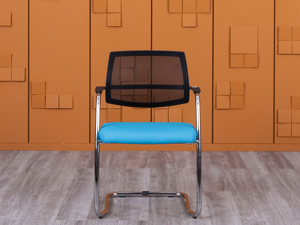 Конференц кресло для переговорной  Синий Сетка    (КДСН1-27025)