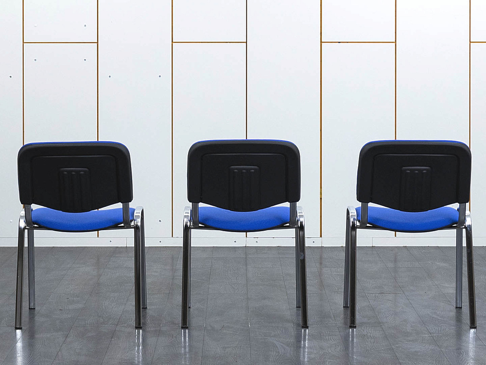 Офисный стул  Ткань/хром Синий ИЗО  (ИзоН(нтх))