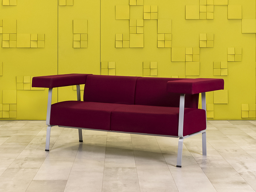 Офисный диван Coffice Linear BENE 1750x780 Ткань Красный Австрия_ДНТК-170423