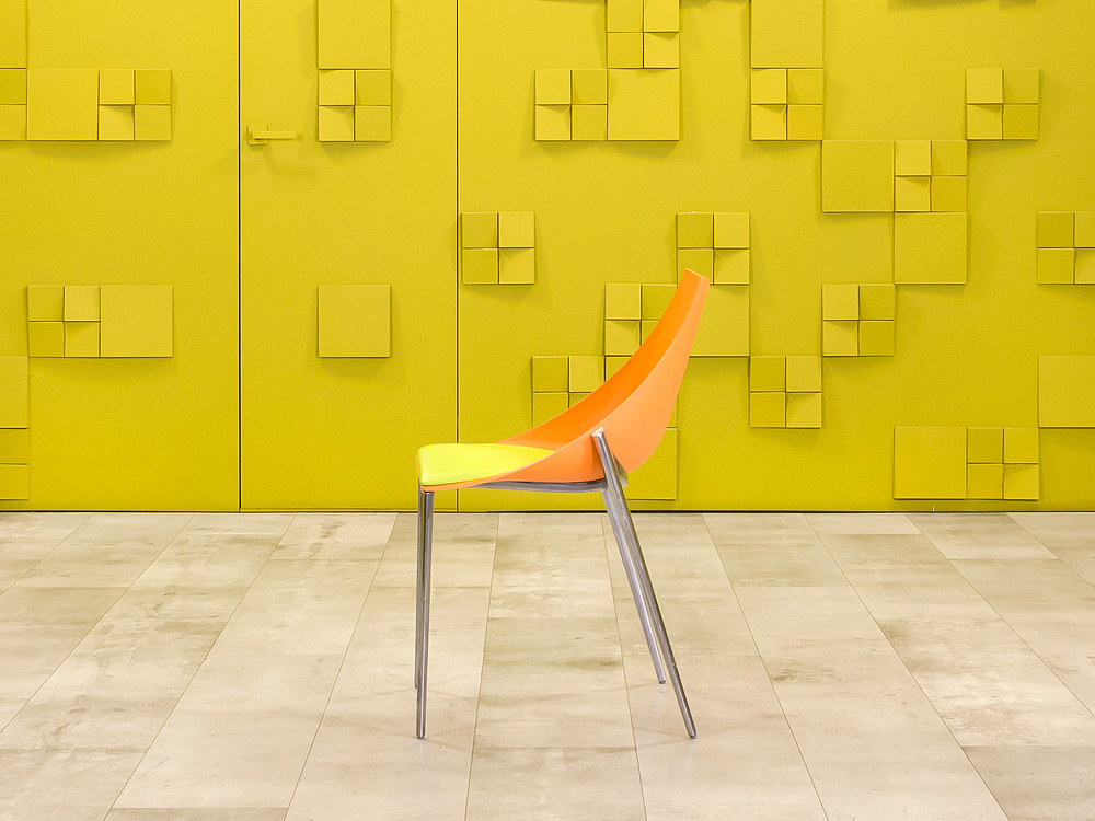 Офисный стул на ножках Hoop Пластик Оранжевый; Зелёный Италия_УНПО-26110