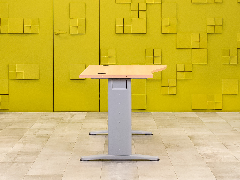 Офисный стол эргономичный 1400x800 ЛДСП Бук Россия_СПЭВ1-251124