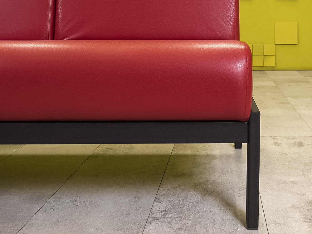 Офисный диван Сандра Кожзам Красный Россия  ДНКК1-27046